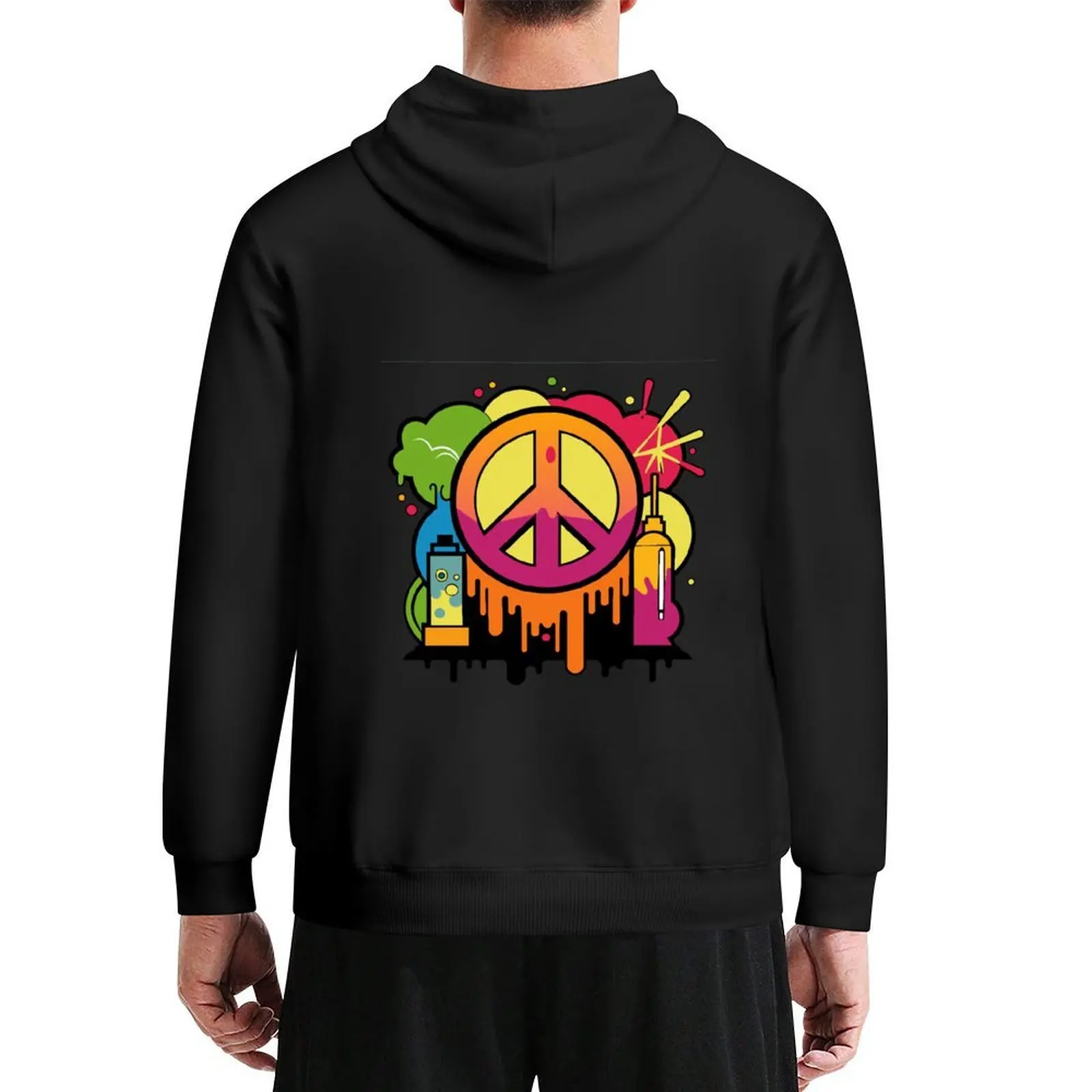 

Street art peace world Hoodie autumn clothes men wear graphic t shirts men men clothes mens hoodie