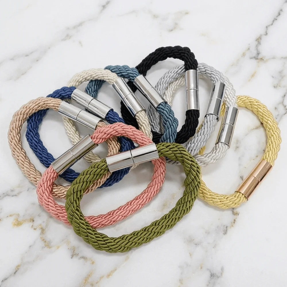 2Pcs Modern Braided Rope Curtain Tiebacks Strong Magnet Elegant Curtain Strap Non Perforated Boho Curtain Holders Home