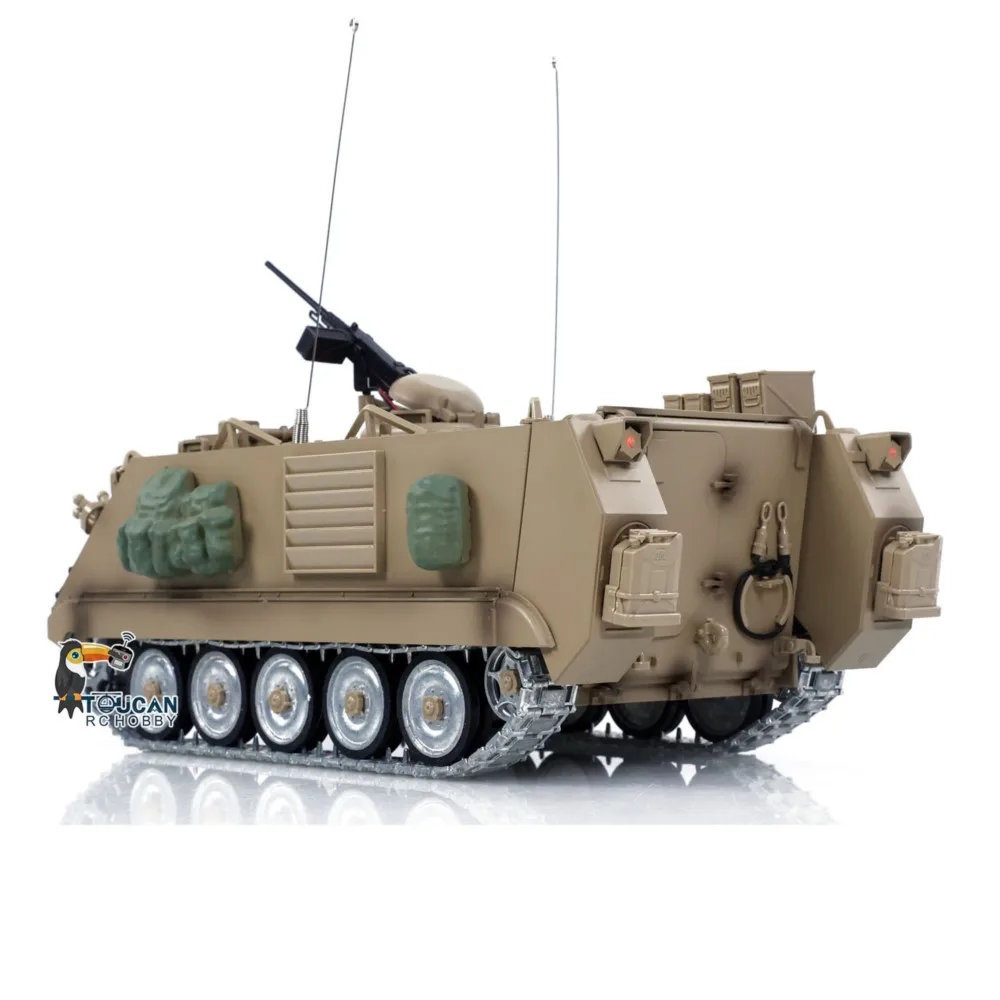US Stock Toy TD 1/16 RC Tank M2412-C M113A2 APC Infrared Turret Rotary 360 Remoted Electric Military Vehicle Metal Wheel Panzer