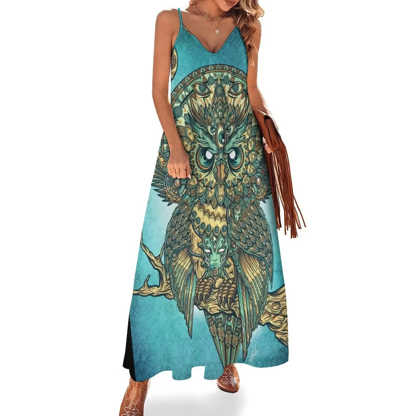 

God owl of dream OFFICIAL Sleeveless Dress Bridesmaid dress woman dress for women Woman fashion