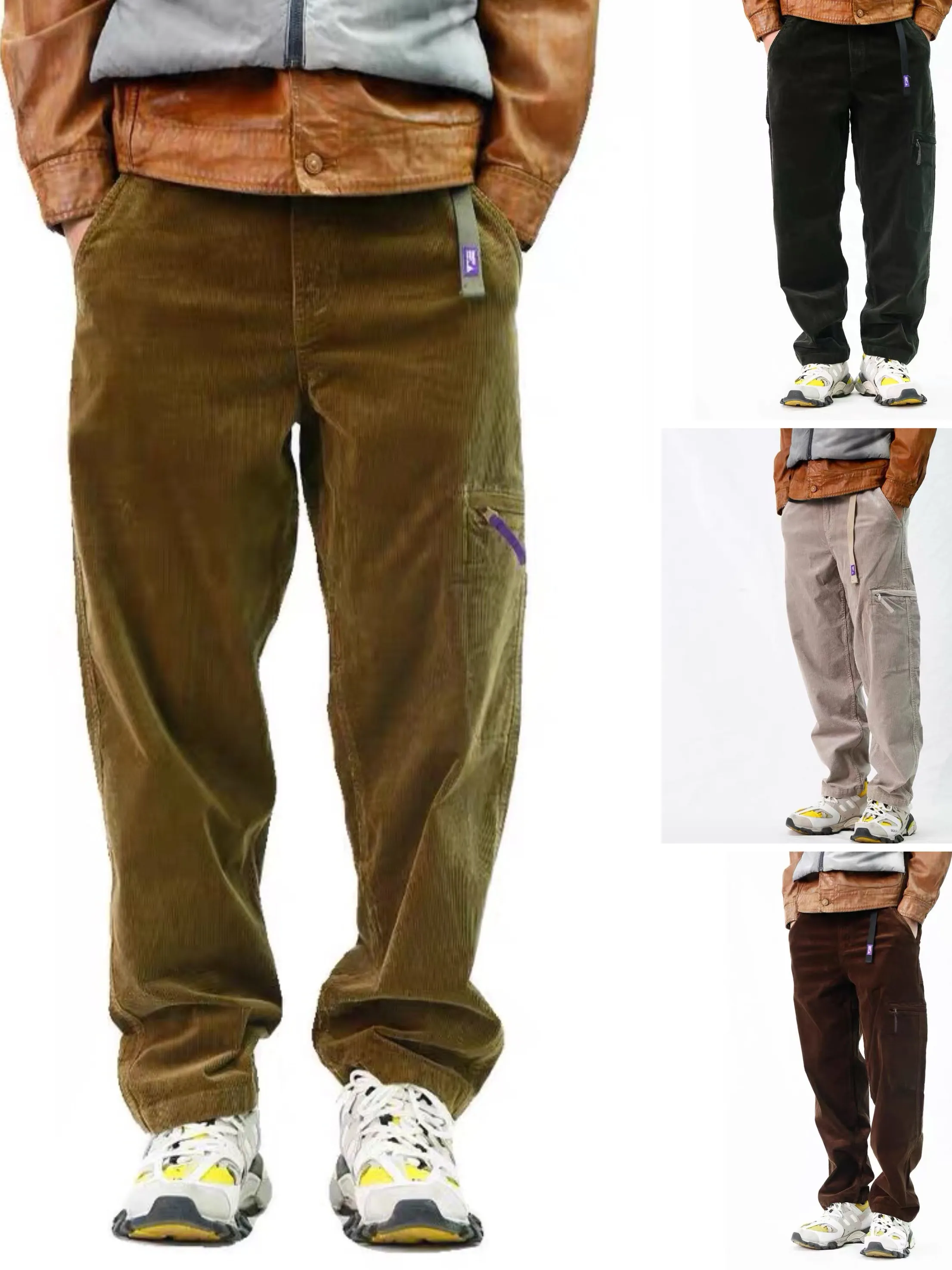 

Retro Japanese Sle Corduroy Work Trousers Loose Micro-Cone Casual Long Trousers Trendy Brand ex Pants Autumn 2024