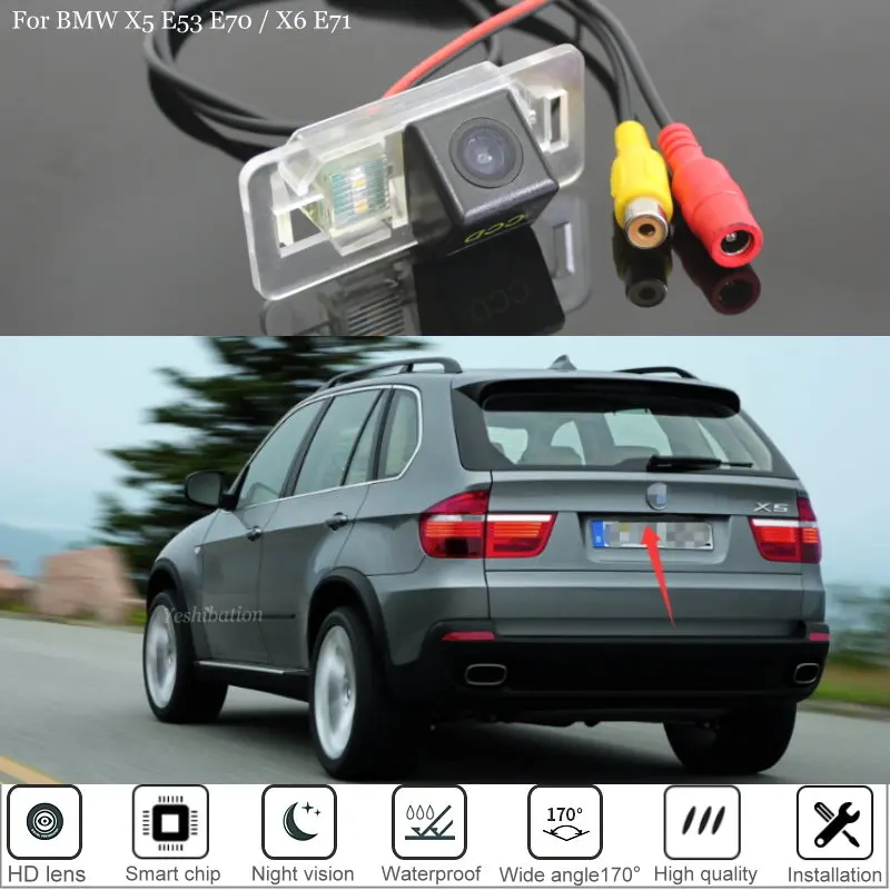 

Автомобильная камера заднего вида для BMW X5 E53 E70/X6 E71, камера заднего вида HD ночного видения
