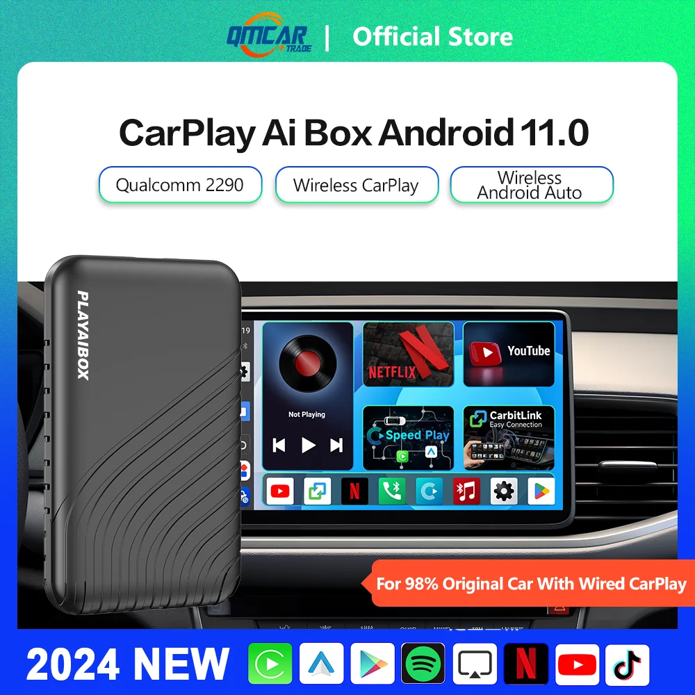 

Wireless Android Auto Carplay Adapter Box Android 11 For Netflix Youtube For Ford Jeep Mazda Benz Peugeot Buick Opel Citroёn