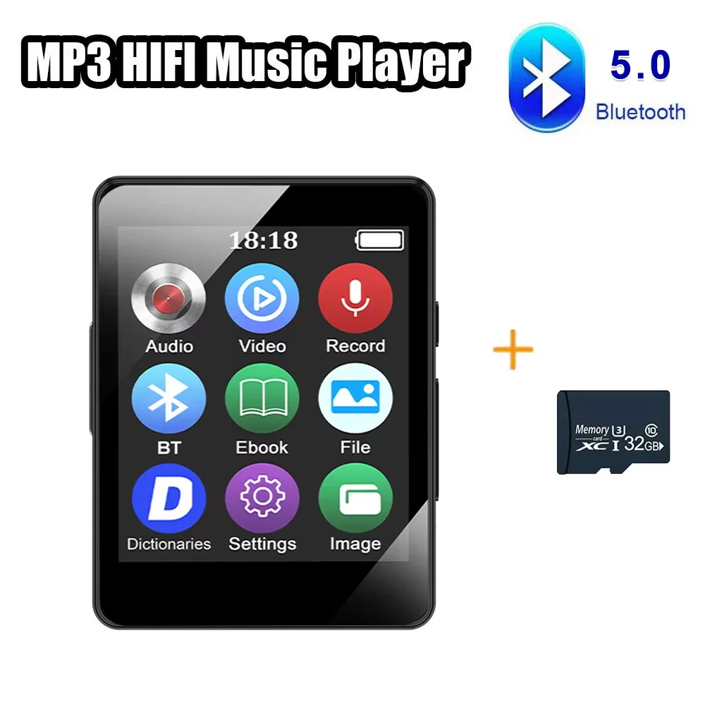 AideeMaster 128G MP3-Player Bluetooth 5.4 HiFi MP3-Musik-Player Eingebauter Lautsprecher 2,4 Zoll Touchscreen MP4-Player mit E-Book/Videoaufzeichnung 9