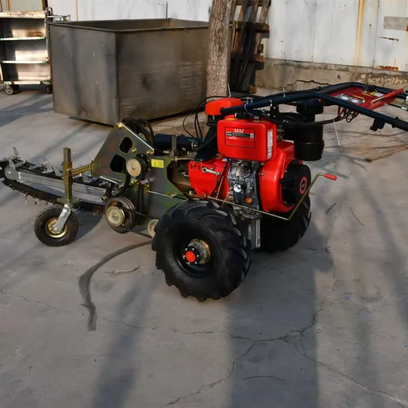 سلاسل المسار المطاطية الخنادق 15hp محرك البنزين سلسلة الخنادق المحمولة