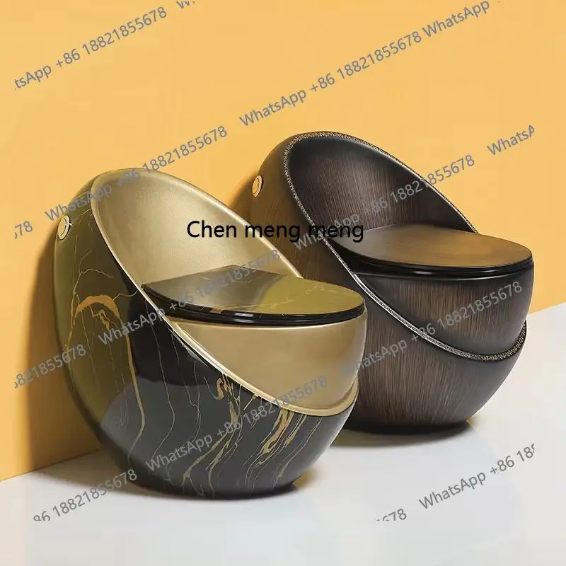 

MF Household bathroom Egg-shaped toilet Large diameter siphon deodorant and antifreeze toilet