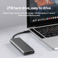 New Dual Protocol External SSD Enclosure NVME Sata Tool Free Portable Storage Aluminum Case for M.2 SATA PCIe Connector