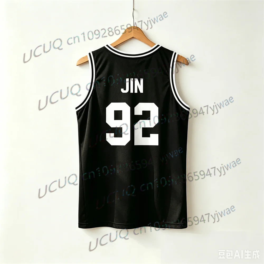KPOP Concert Outfits JUNGKOOK Basketball Jersey Tank Top Breathable Sports Vest Casual Sleeveless Top Army Gift Men Women Vest image 3