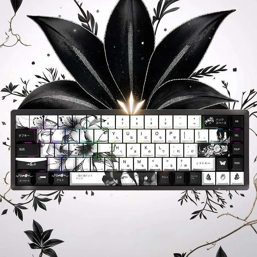 

5 Sides Dye-Sublimation Keyboard Keycaps 135 Keys Cherry Profile PBT Key caps Set for Cherry MX Switches Mechanical Keyboard