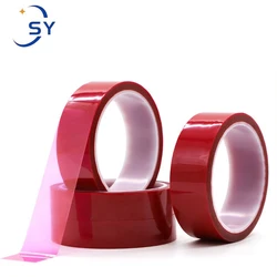 Red Heat-resistant Silicone Tape Traceless PET Translucent Single-sided PCB Board Masking Electronic Heating Protection Stickers