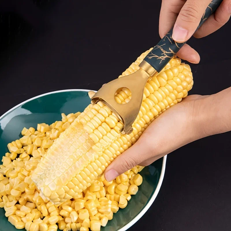 Corn Peeler Reusable Corn Cob Peeler And Thresher Multifunctional Kitchen Gadget Stainless Steel Corn Kernel Separator