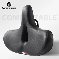 WEST BIKING Ergonomic Bicycle Saddle Comfortable Shock Absorption Widen MTB Road Bike Cushion Cycling Seat Bike Accessories