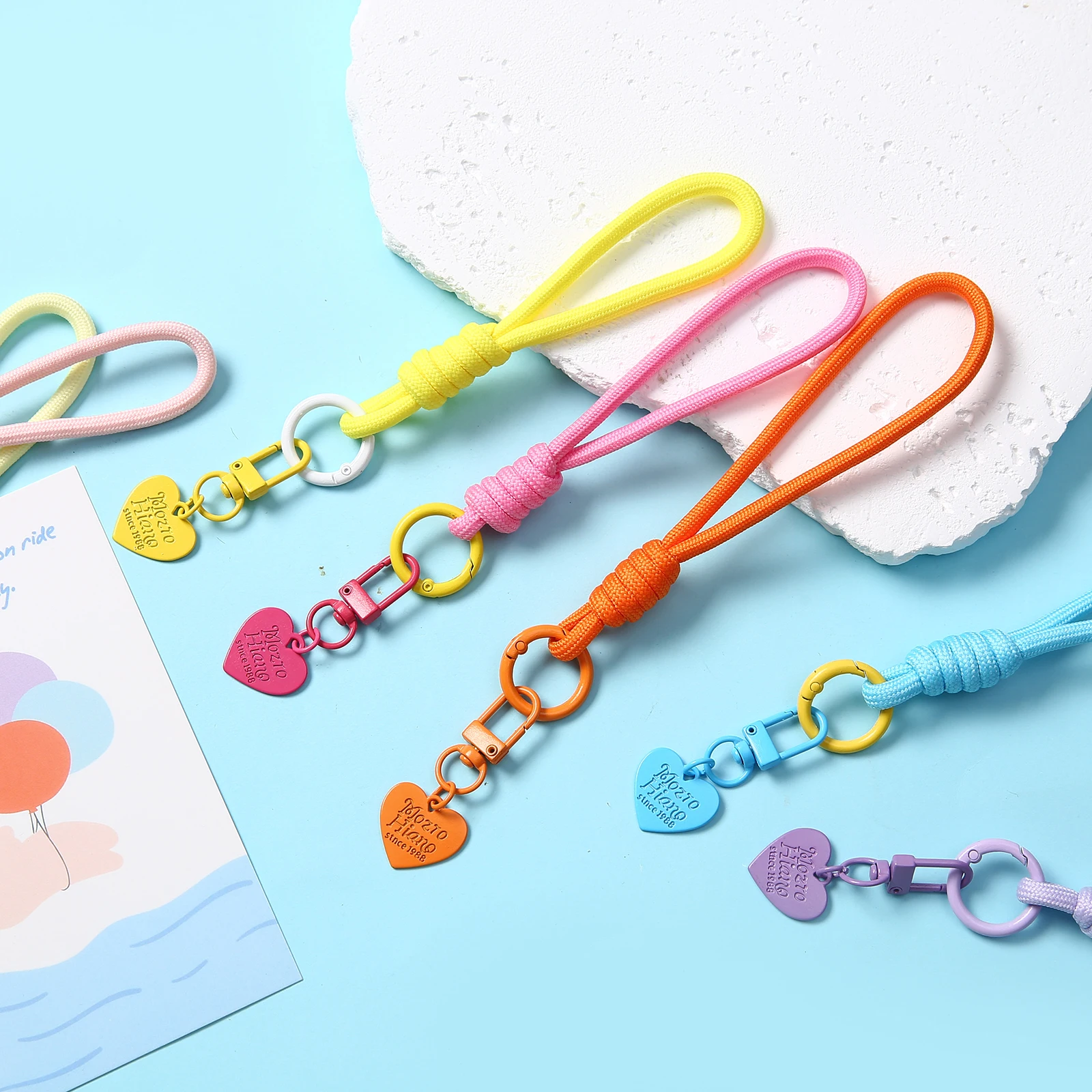 

1/2/5/10/20 pcs Creative Heart Shape Pandent Handmade Key Ring for Men Women Car Key Holder Key Accessory