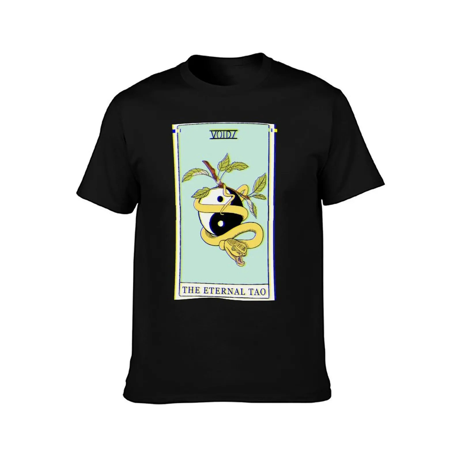 The Eternal Tao Tarot Card -Glitch version T-Shirt, Summer Casual Cotton Tee, Oversized Streetwear Tops, Vintage Graphic Print