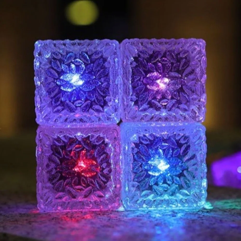 Solar Powered Solar Ice Brick Lights Waterproof Rainproof Solar Standing Lights Long-last Lighting Automatic