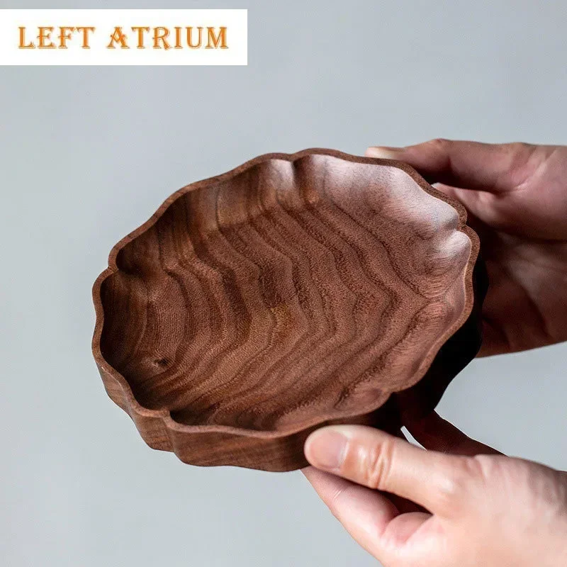 

Walnut Solid Wood High Legged Pot Bearing Holder Teapots Tray Dry Brew Table Tea Tray Coasters Fruit Snack Plate Supplies Craft