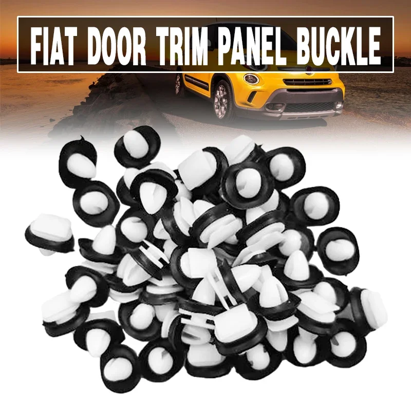 Clips con arandelas para coche, Clips de Panel de puerta, parachoques, guardabarros Interior, tornillo, remache, sujetador para Fiat Ducato, 50 piezas