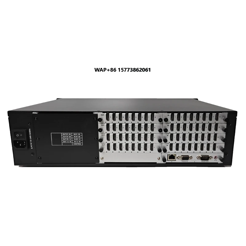 

Professional Audio Video Equipment Chassis Only 2.5ULCD Maximum Input 32 Channels Output Metal WEB Control Supported