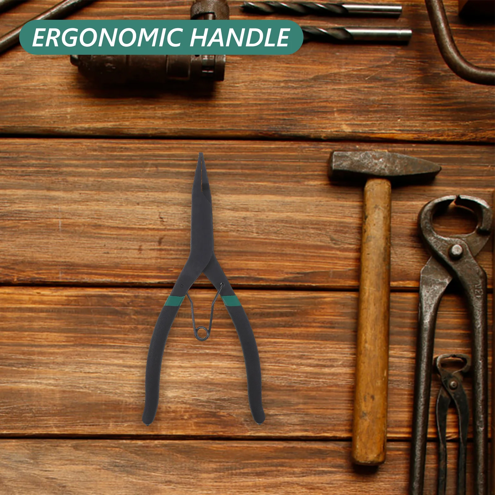 

Lock Ring Pliers Angled Flat Nose Heavy Duty Transmission Repair Circlip Removal Installation Steel Construction Retaining Ring