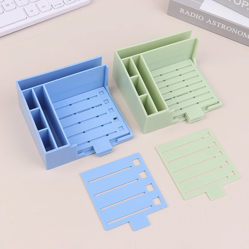 Bloc de notas de escritorio con marco acrílico: organizador de notas todo en uno para el hogar y la oficina, soporte de planificación semanal