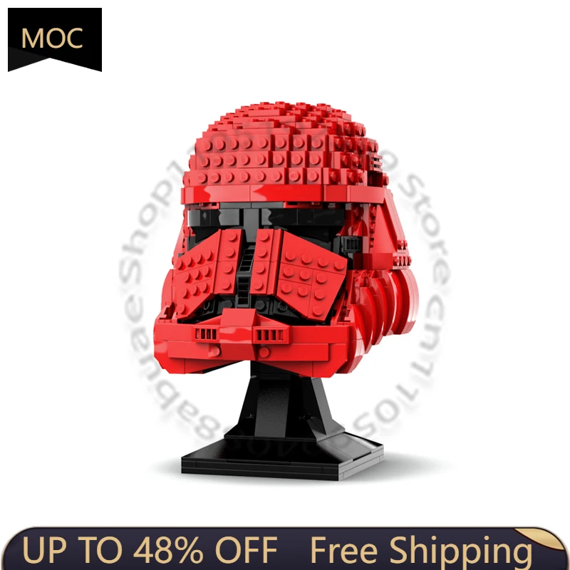

617 PCS Knight Helmet Build Trooper Helmet MOC Customize Modular Building Block Technology Simple Popular DIY Festival Toy Gift
