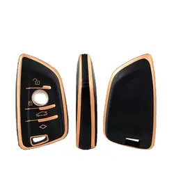 4 Buttons TPU Car Key Case Full Cover Fob For BMW X1 X3 X5 X6 Series 1 2 5 7 F15 F16 E53 E70 E39 F10 F30 G30 2023 Accessories