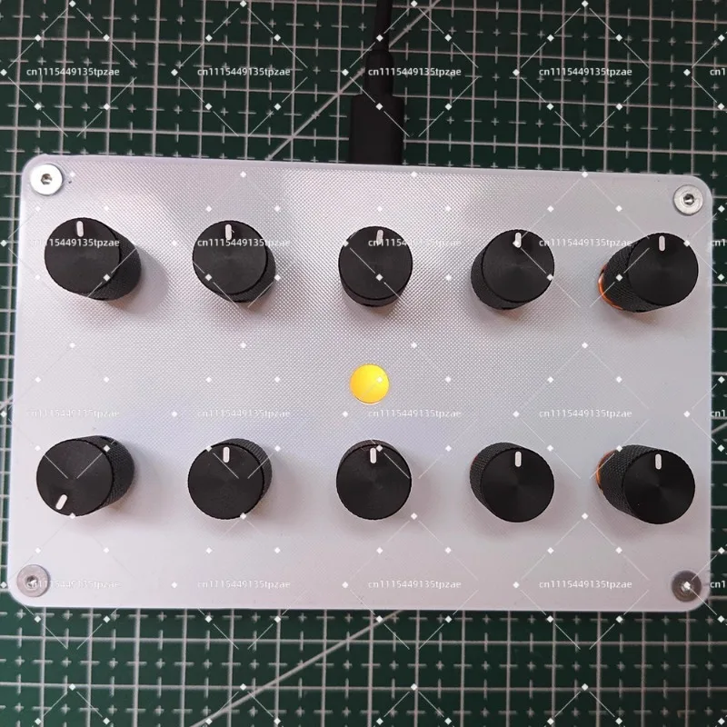 10 Rotary Knob Music Adjustment Unit USB-C DAW Parameter Mapper Custom CC Setting For Audio Production
