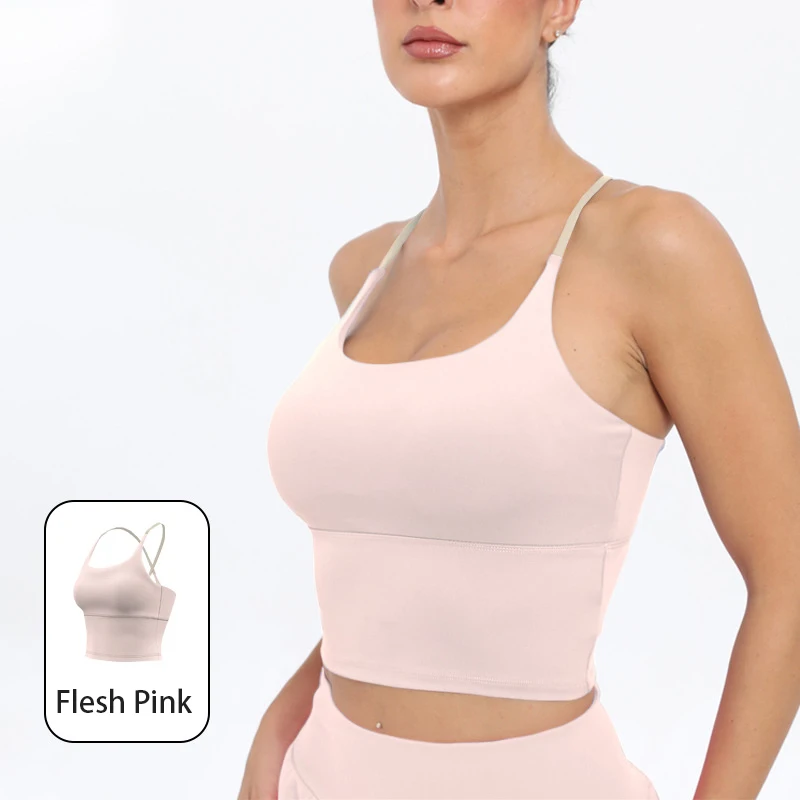 Damen 'Naked-Feel' Hochelastischer Sommer-Sport-BH - Lauf-Top Yoga & Fitness Camisole – Detail 10
