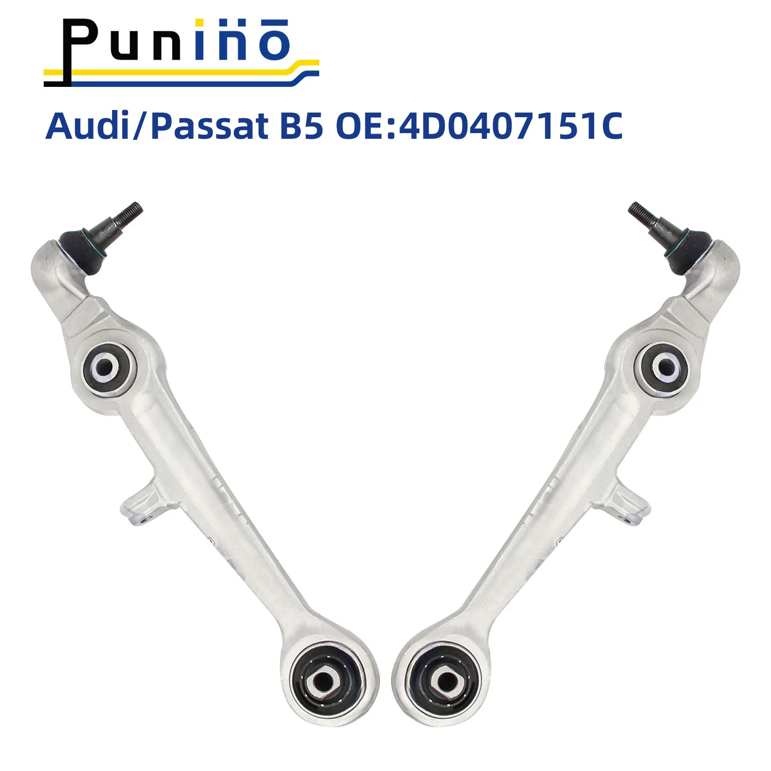 Punino Pair Front Lower Suspension Control Arm Support Arm For Audi A4 B5 A6 C5 Seat EXEO ST SKODA SUPURB VW Passat 4D0407151C