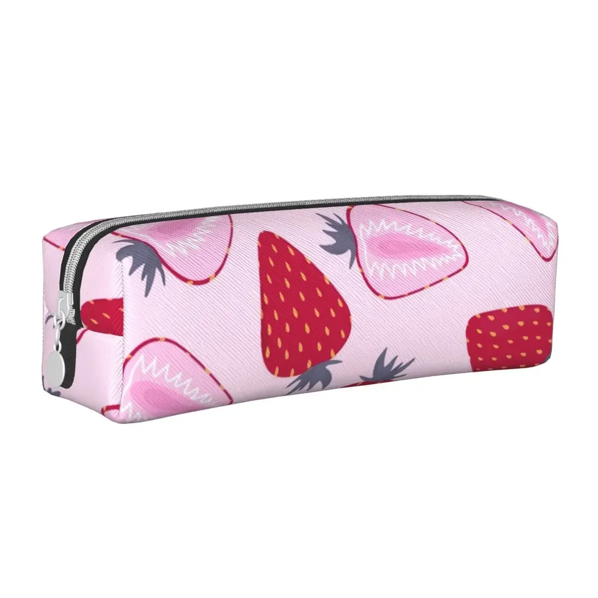 

Strawberry Lover Kawaii Pink Pencil Case Cute Fruit Box Pen Student Large Storage Bag School Supplies Gifts Stationery