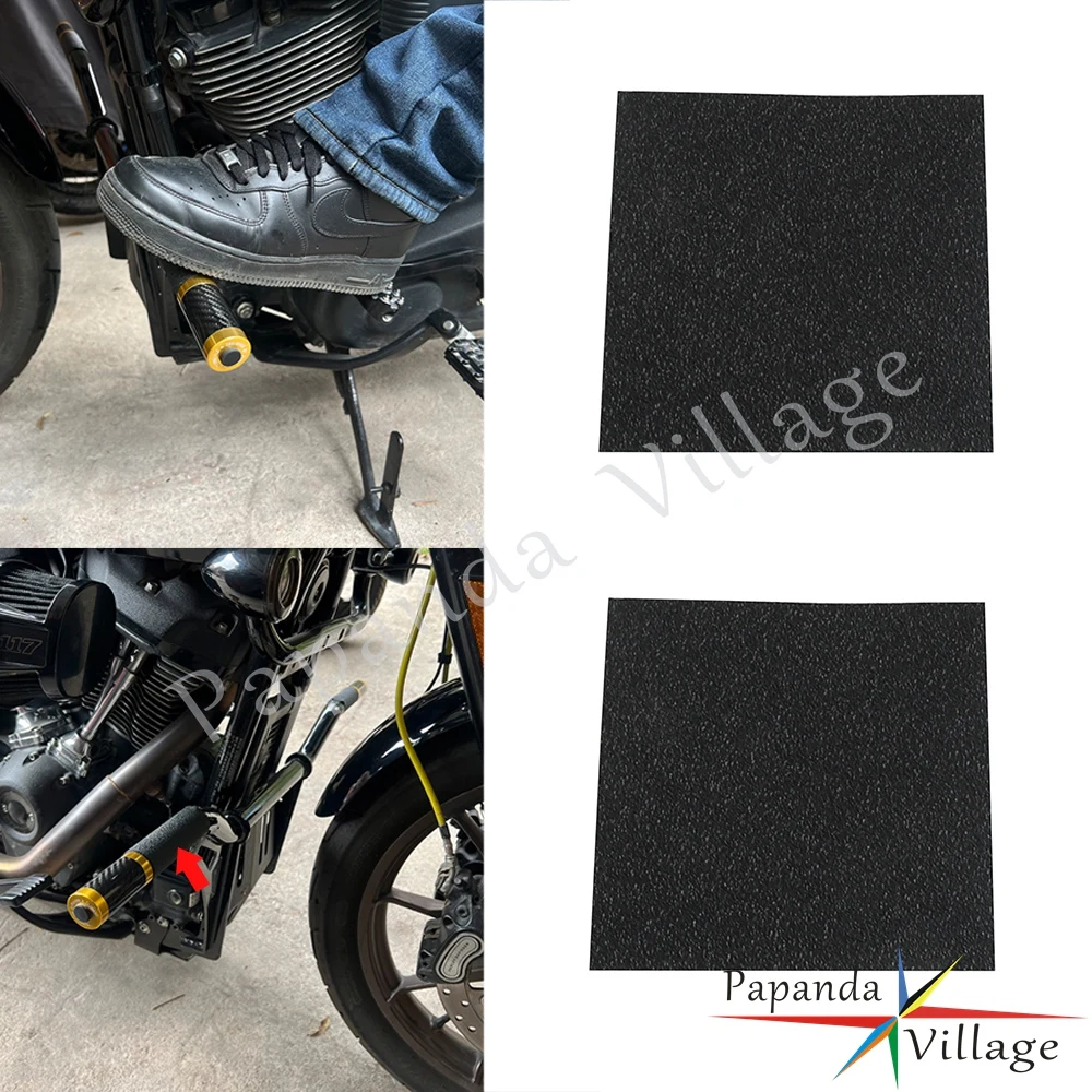 Motorcycle Highway Footpeg Crash Bar Slider Protector Frame Sections Anti-Skid Stickers Waterproof PVC Non-slip Grip Wrap Tape