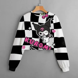 Neue Herbst mode Mädchen und Jugend Kuromi Cartoon elegant gedruckt Sweatshirt Kleid lässig Geburtstags spiel Hoodie