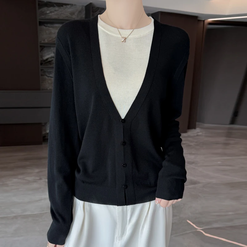 2026 New Women Fake two Cashmere Sweater Knitted sweater Autumn Winter Knitwear O-Neck Female Casual Fashion Top