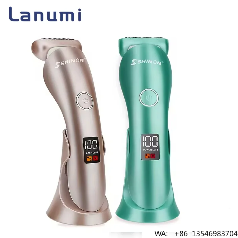 Lanumi S-6626 Lady Body Shaver Painless Rechargeable IPX7 Waterproof Electric Shaver for Women Household Use Rotating Disc