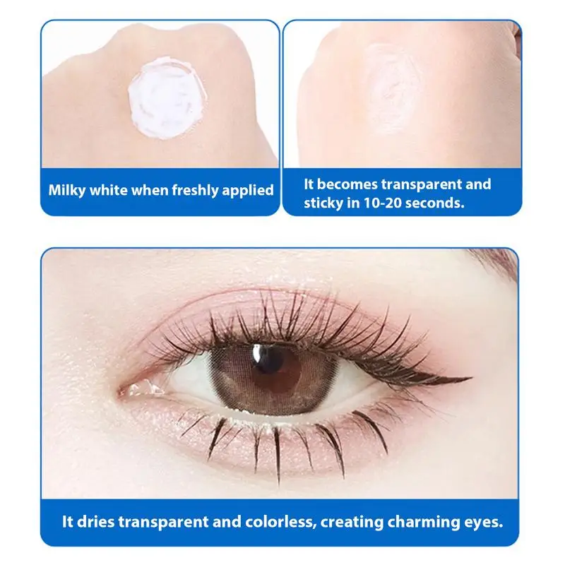 False Eyelash Glue Transparent Lash Adhesive with Super Strong Hold Long-Lasting Easy Removal Lash Adhesive for False Eyelashes