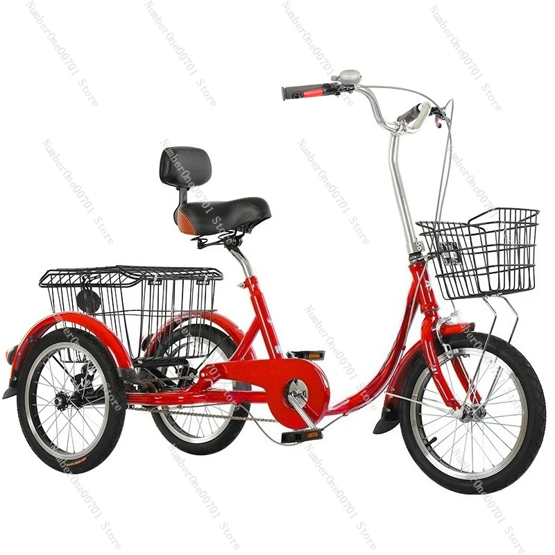 Senior Adult Tricycle, Lightweight  3-Wheel Bike with Basket for Leisure & Errands