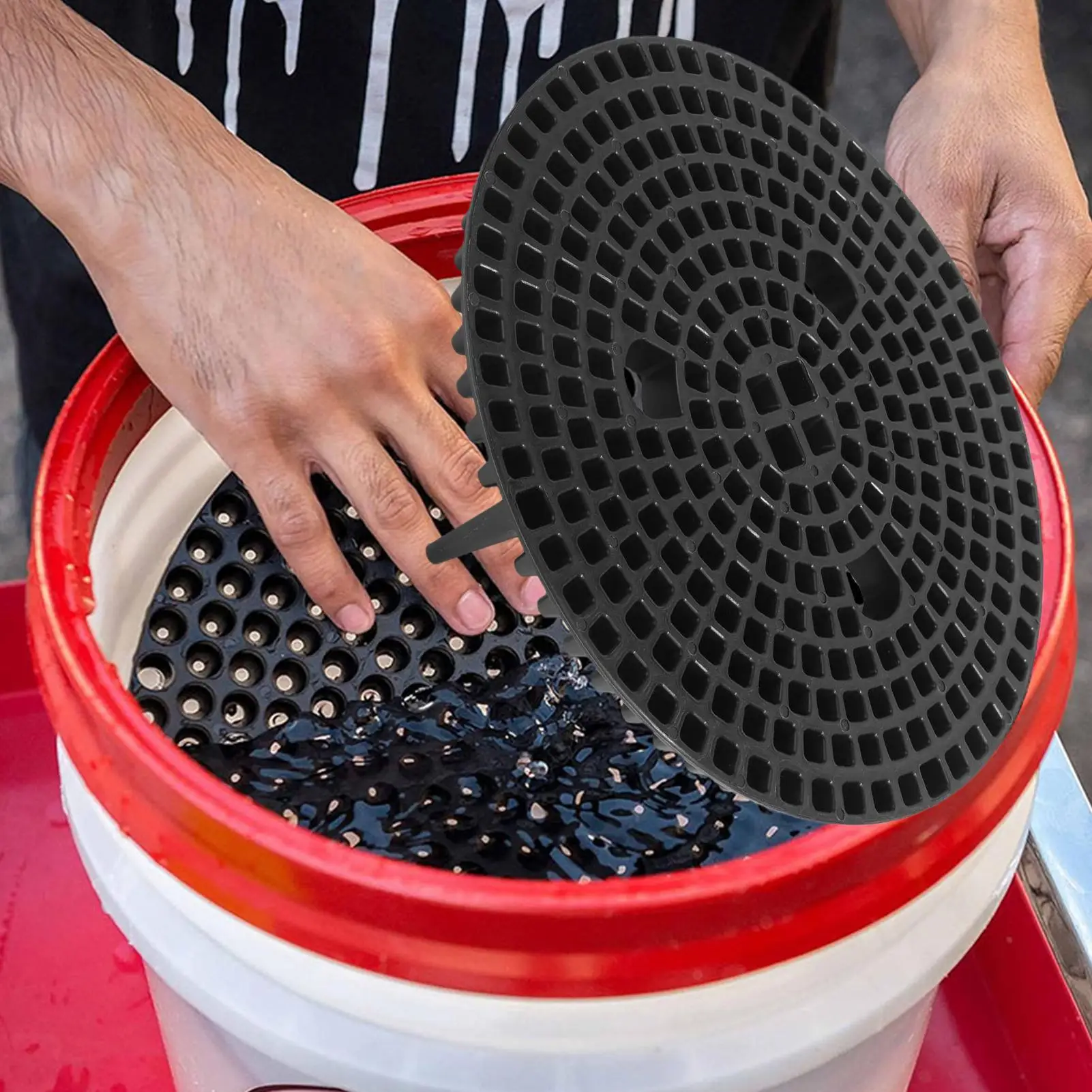 Car Wash Bucket Dirt Filter Car Wash Bucket Sand Filter Screen Bucket Dust Filter Gravel Block Multifunctional Car Wash Cleaning