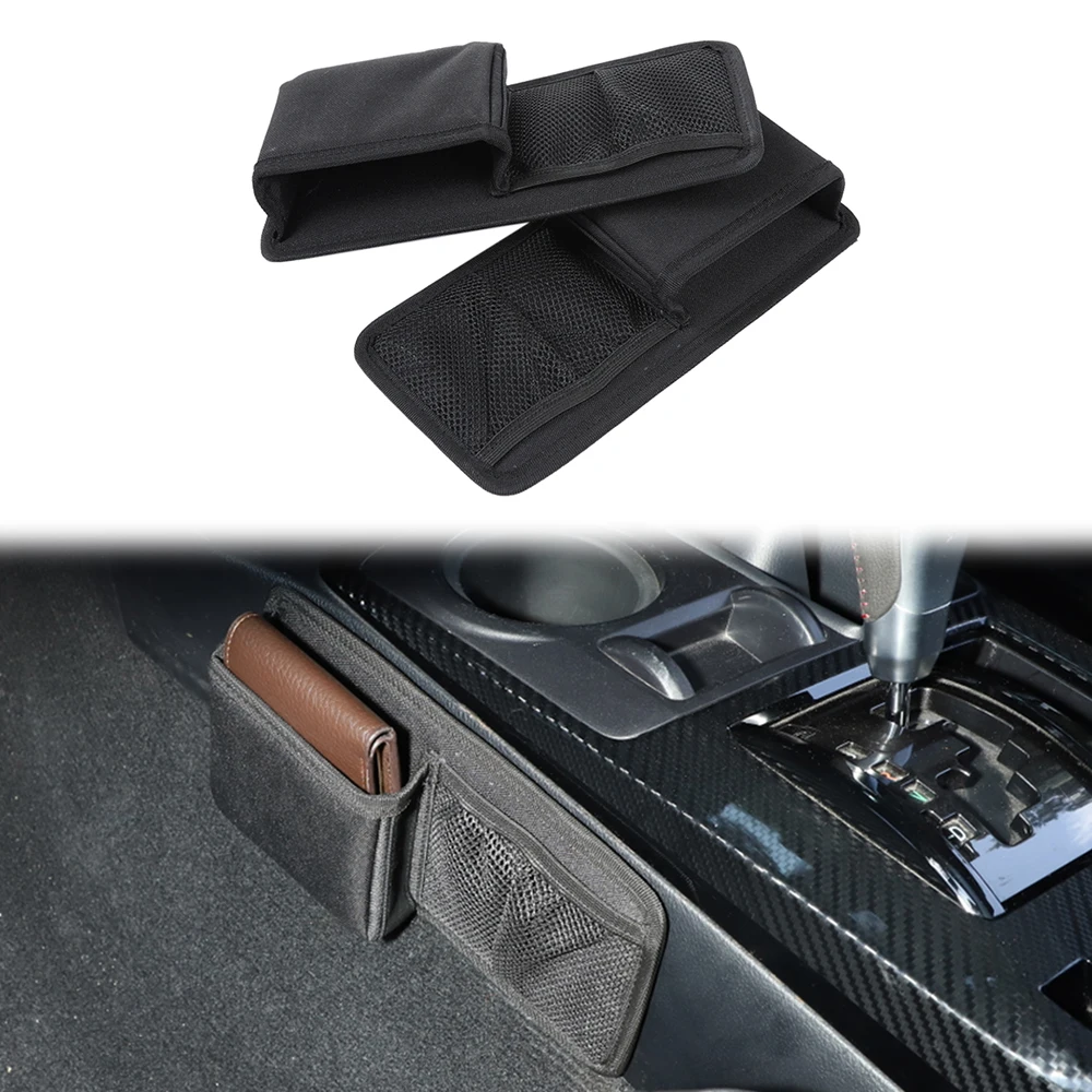 

Gear Shift Storage Bag Organizer for Toyota 4Runner 2010-2020 2021 2022 2023 Car Interior Accessories Black Oxford Cloth 2Pcs
