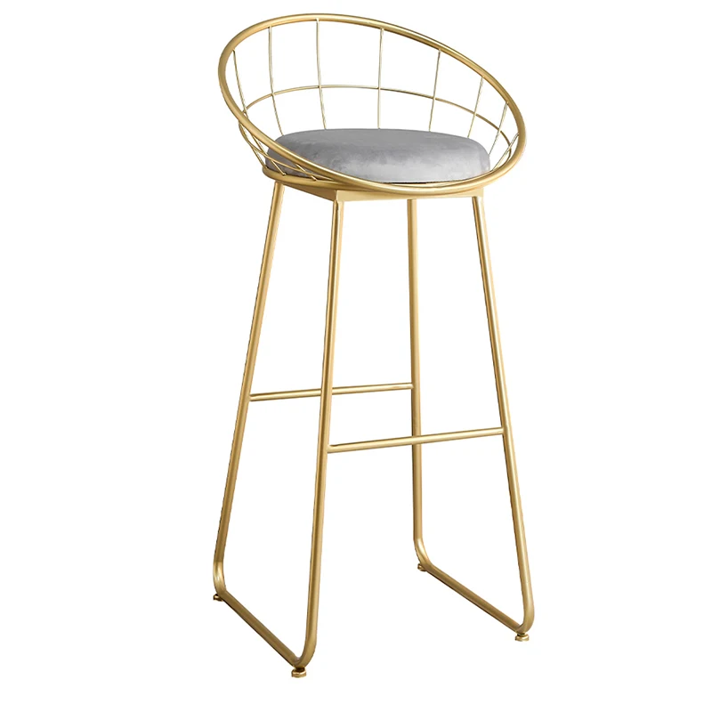 Silla de Bar de Metal moderna, diseño minimalista, salón, silla de Bar de hierro, Taburetes de maquillaje para exteriores, muebles de restaurante Altos Cocina