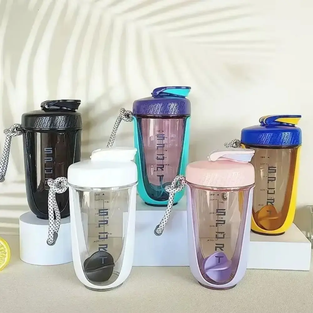 With Whisk Ball Sport Water Bottle Drinkware Handheld Blender Water Bottle Portable 590ml Sport Mixing Cup Travel Accessories