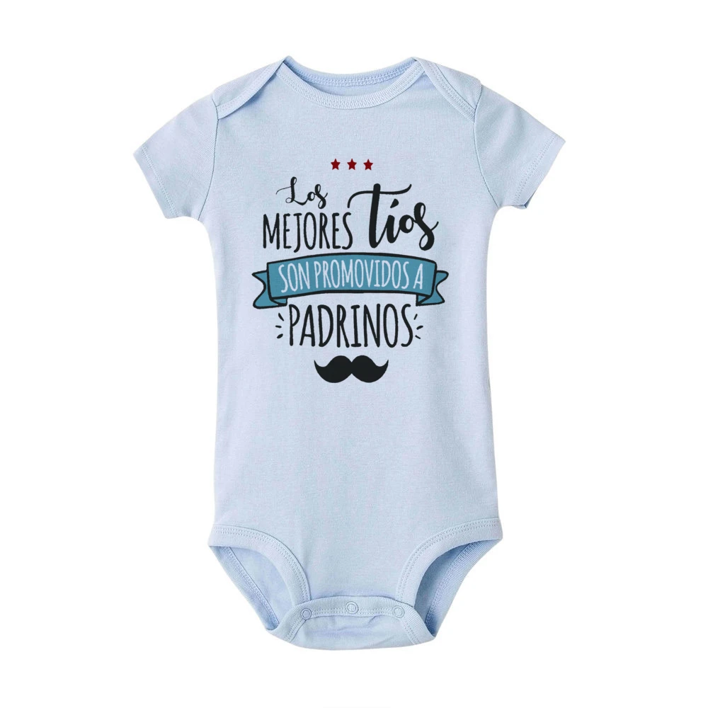 Best Godmother & Godfather In The World Printed Baby Bodysuit Newborn Clothes Summer Infant Jumpsuit Boy Girl Toddler Outfits