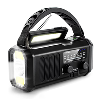 HOT Emergency Weather Radio FM/AM/WB,Portable Hand Crank Radio,Flashlight ,Solar Powered 10000mAh for Outdoor Camping
