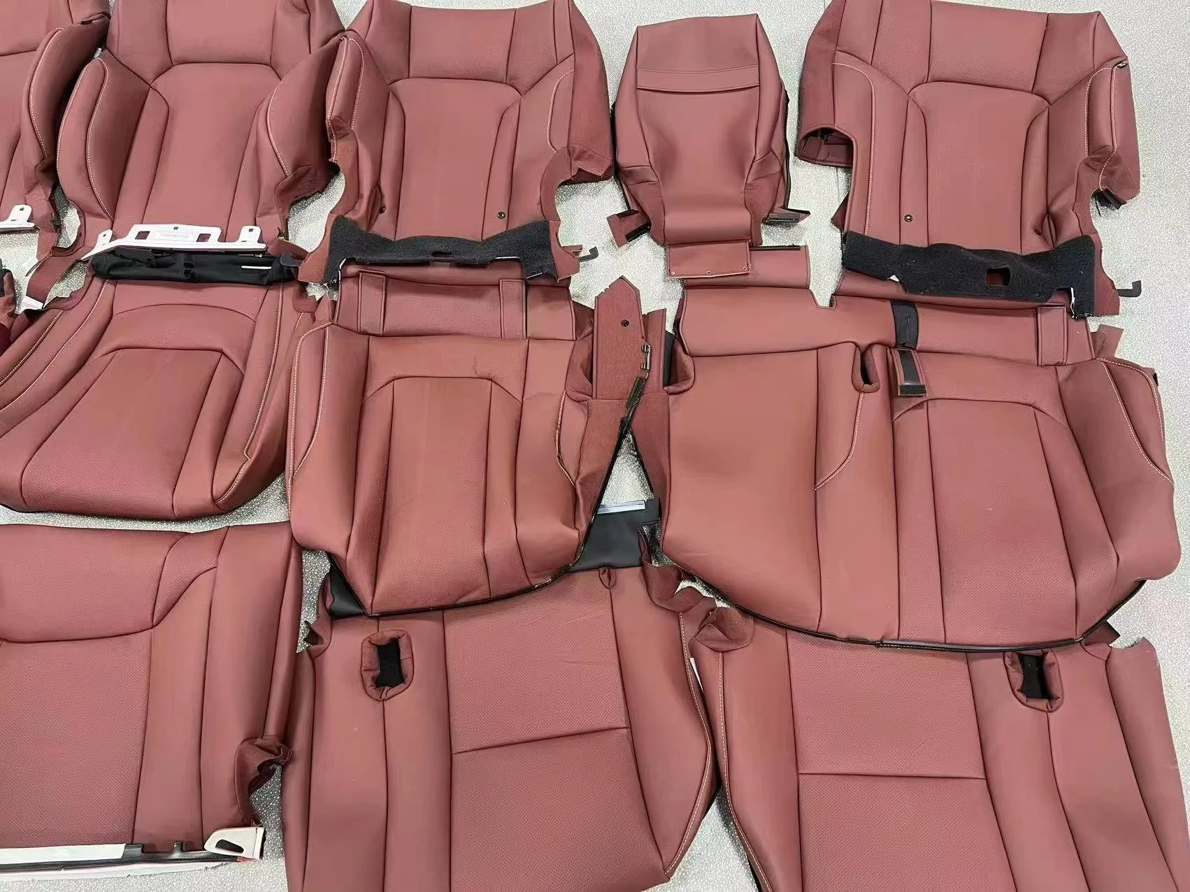 مصنع فاخر الأصلي غطاء مقعد السيارة الماس خياطة مخصص صالح الجلود مقعد السيارة لبنز G الفئة G500 W463 W464 G63 G65 #4