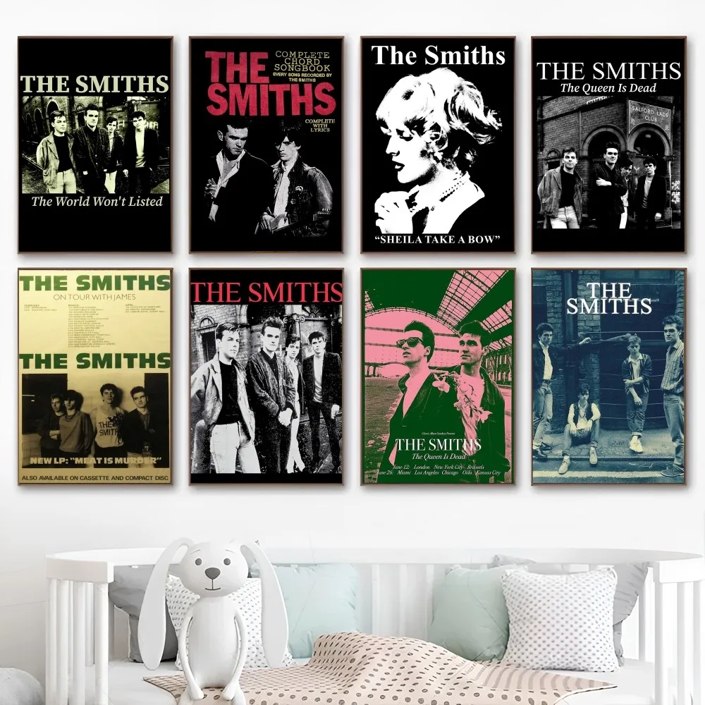 The Smiths Music Movie Sticky Posters Fancy Wall Sticker for Living Room Bar Decoration Vintage Decorative Painting