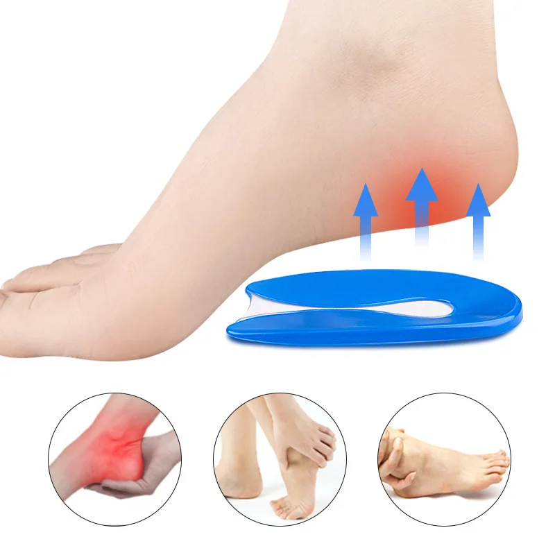 U-Shaped Silicone Heel Cushion Shock Absorbing Half Cushion Heel Protector Foot Pain Relief Gel Cushion image 2