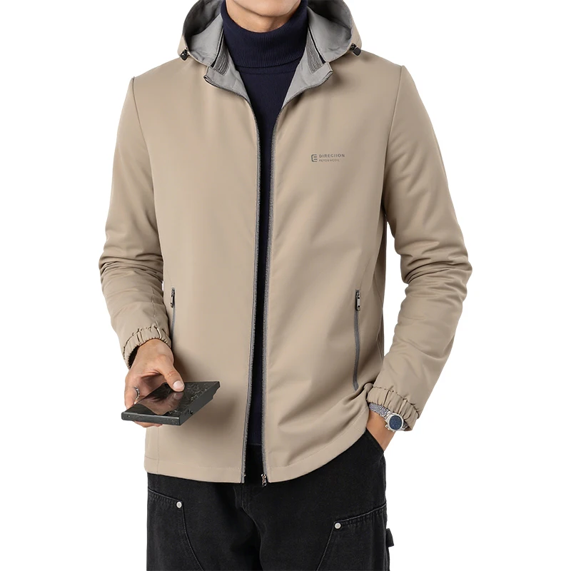 

Брендовая мужская повседневная куртка, повседневная однотонная повседневная куртка с воротником для бизнеса и отдыха, весенне-осенняя куртка, роскошный пиджак для мужчин, офисное платье, пальто