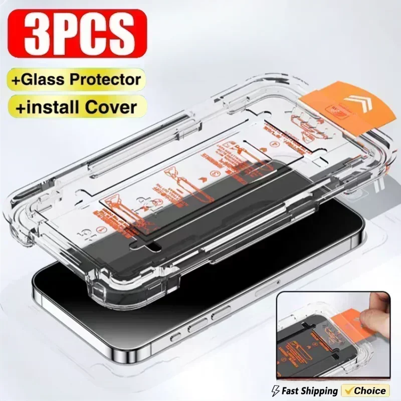 3PCS Tempered Glass Film for OPPO Reno 11A 13 12 FS 8 Lite 7z 10 Pro Plus 8T 4G 5G Screen Protector Add Install Dust Removal Kit