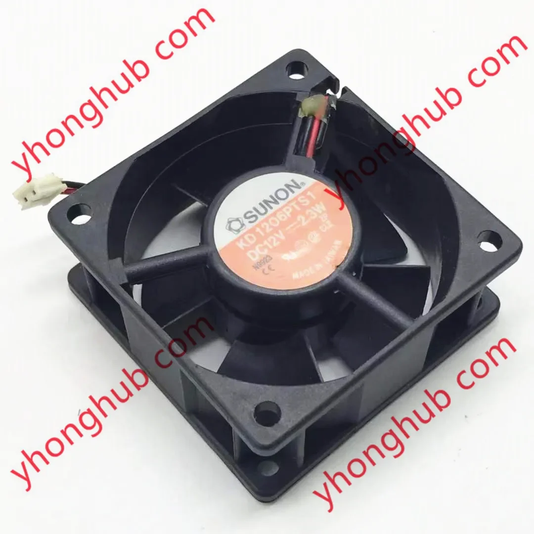 

SUNON KD1206PTS1 DC 12V 2.3W 60x60x25mm 2-Wire Server Cooling Fan