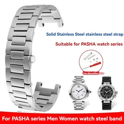 20X12mm 22X14mm Solid stainless steel strap for Cartier PASHA series WSPA0013 Notch Metal Bracelet for men's women's watch chain