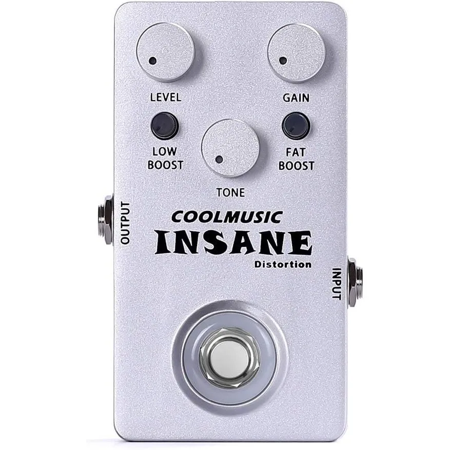 COOLMUSIC C-DI01 Analog Insane Distortion Guitar Bass Distortion Pedal